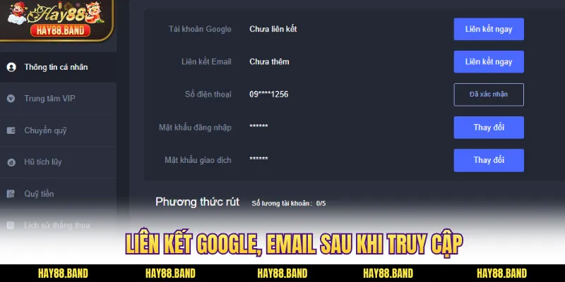Liên kết Google, email sau khi truy cập Liên kết Google, email sau khi truy cập