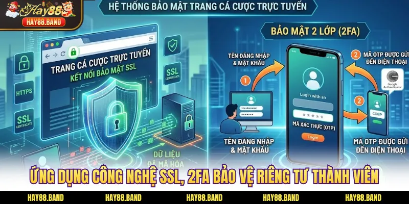 Ứng dụng công nghệ SSL, 2FA bảo vệ riêng tư thành viên